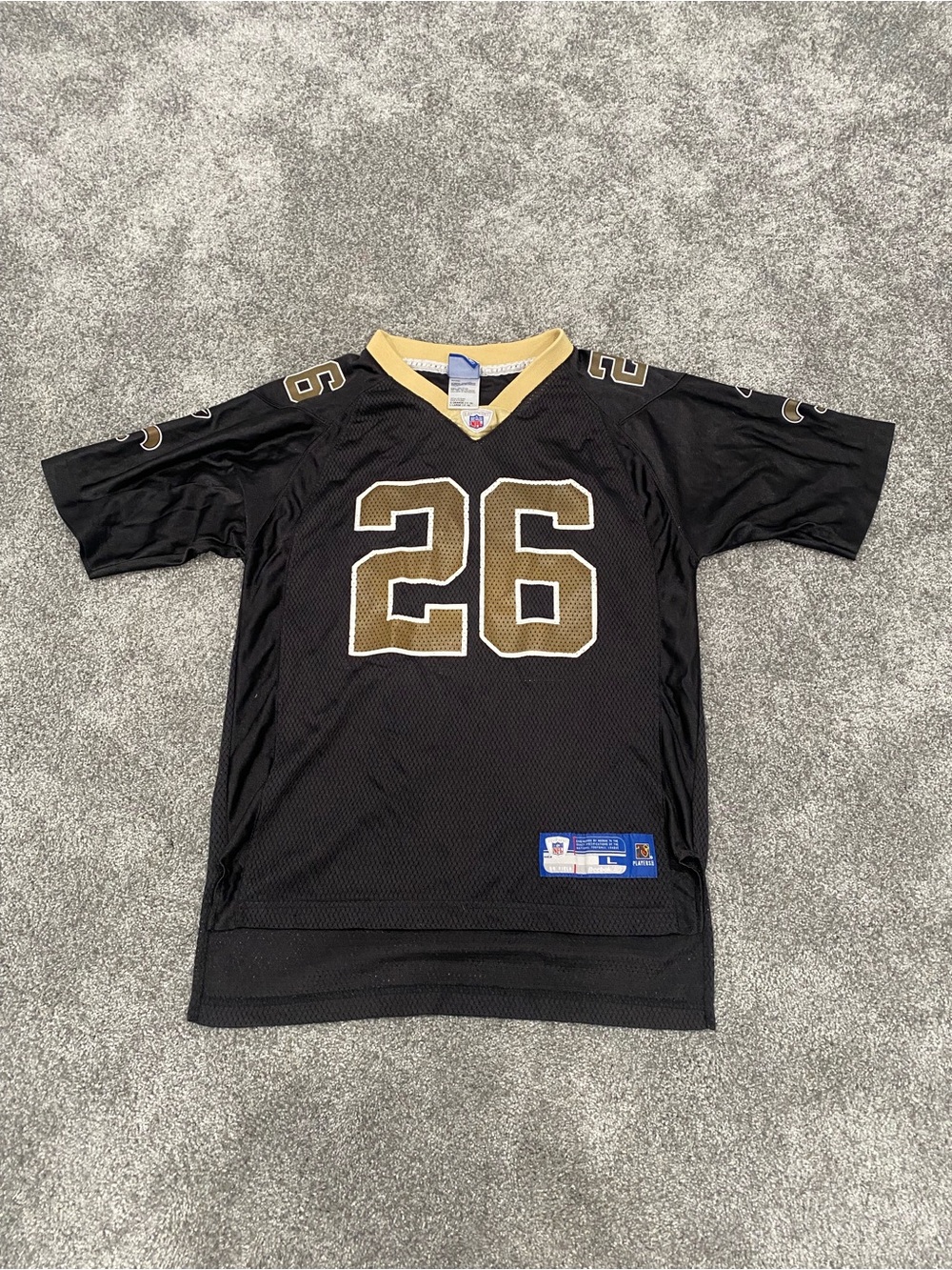 New Orleans Saints Jersey Women’s Large Black NFL Football McAllister 26 Reebok